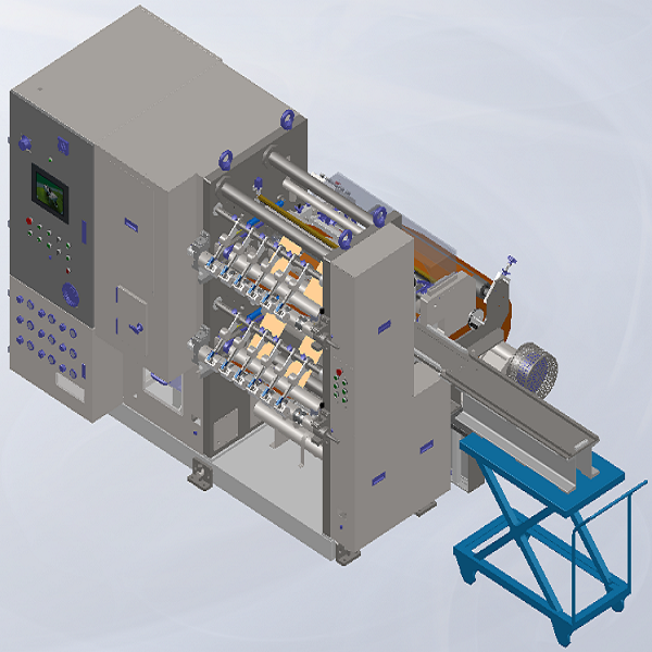 Máquina cortadora automática para baterías de litio de celdas prismáticas