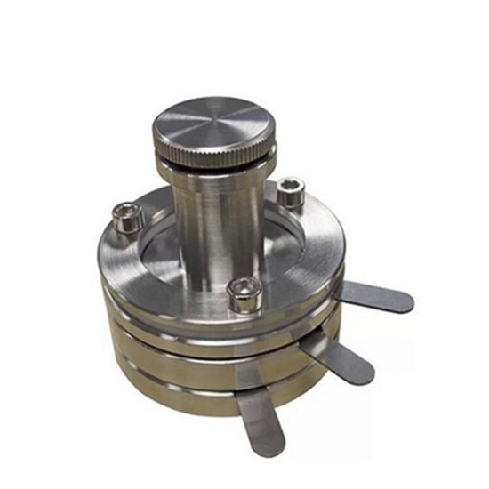 Celda de prueba dividida de tres electrodos para batería de tipo botón