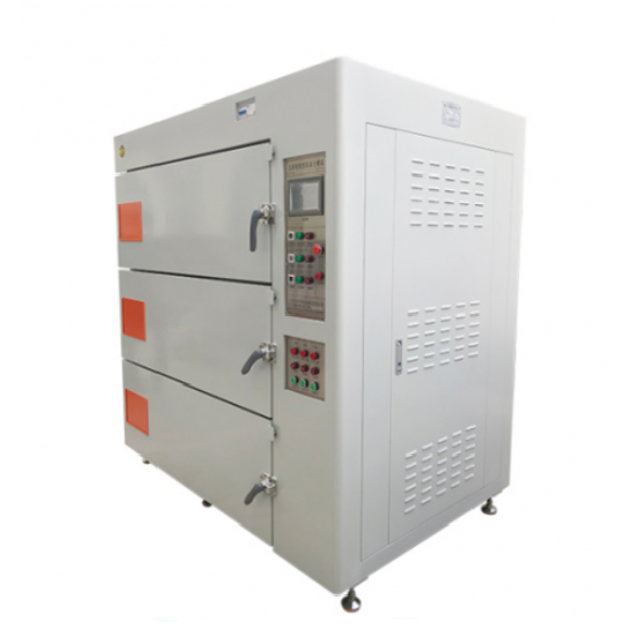 Horno de alto vacío de tres capas y doble puerta para la cocción de electrodos con baterías de iones de litio