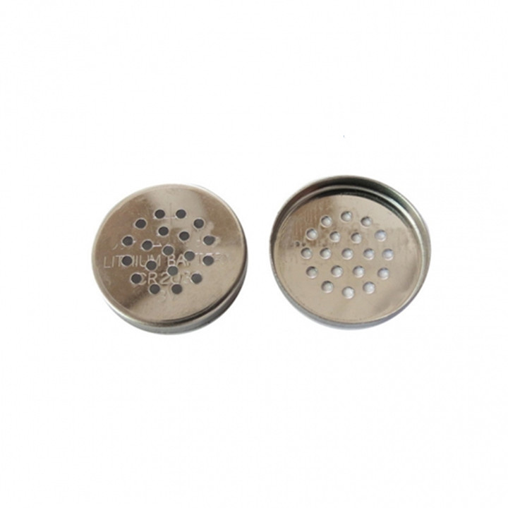 Cajas de pilas de botón de litio y aire de acero inoxidable CR2032