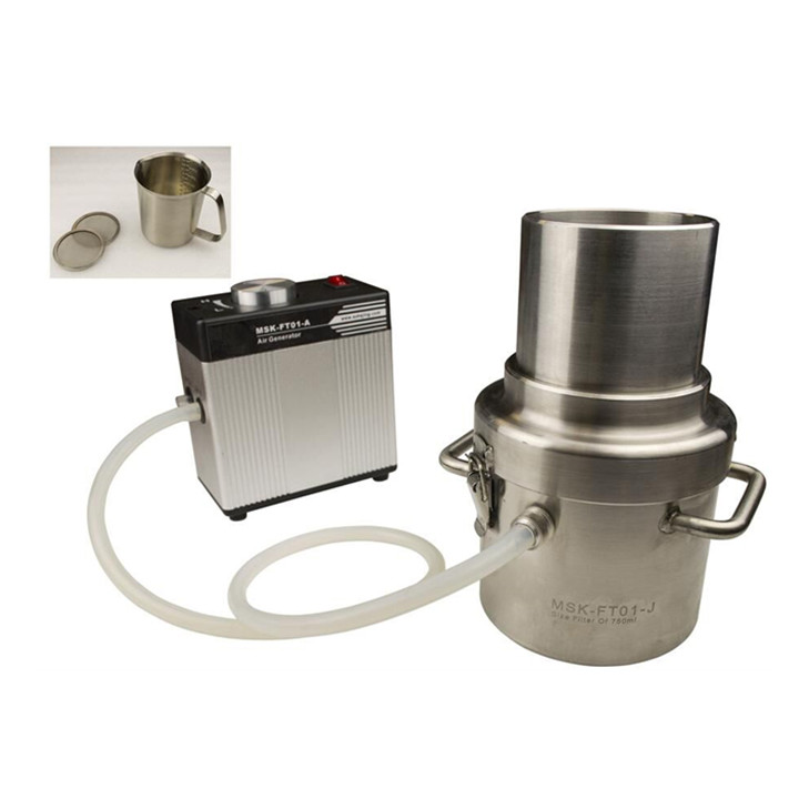 Sistema compacto de filtración y tamizado (750 ml) para lodos de electrodos