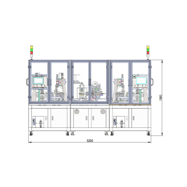 Apiladora automática de doble estación tipo 150 con plegado en Z para celdas de litio prismáticas