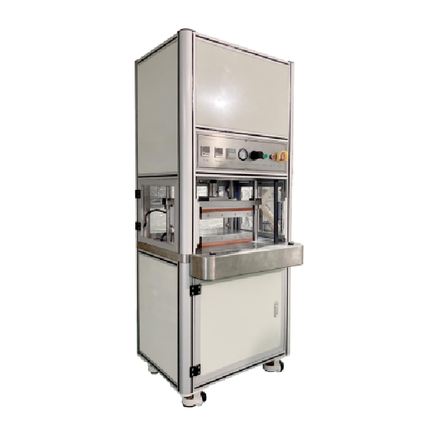 Máquina de prensado en caliente para la fabricación de celdas prismáticas en laboratorio