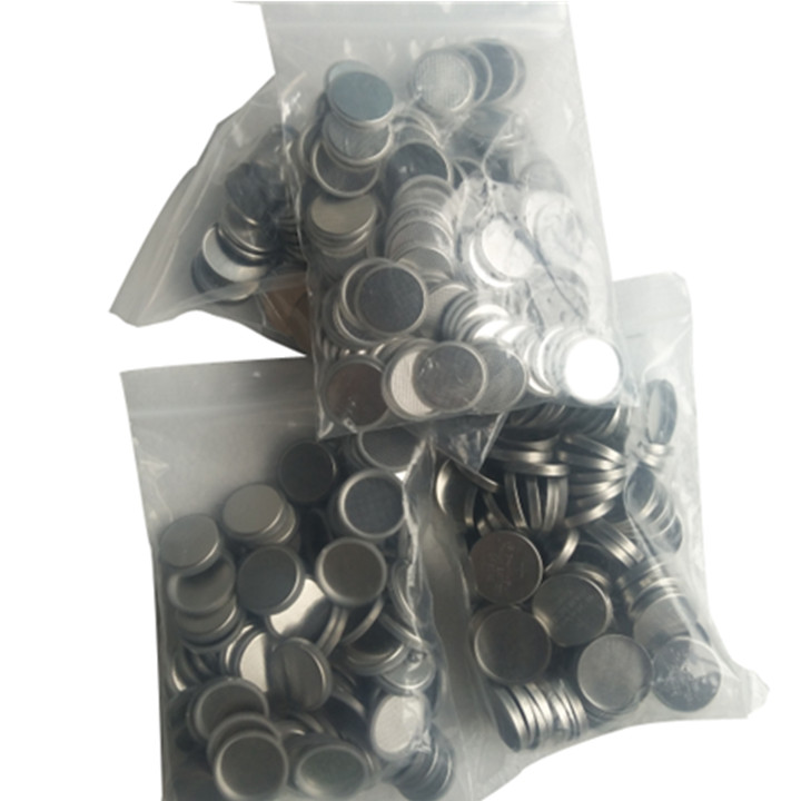 Estuche de celda de botón CR2032 con revestimiento de aluminio para batería de iones de litio