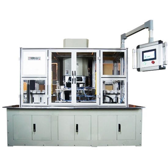 Máquina selladora y tapadora de supercondensadores cilíndricos con pantalla táctil