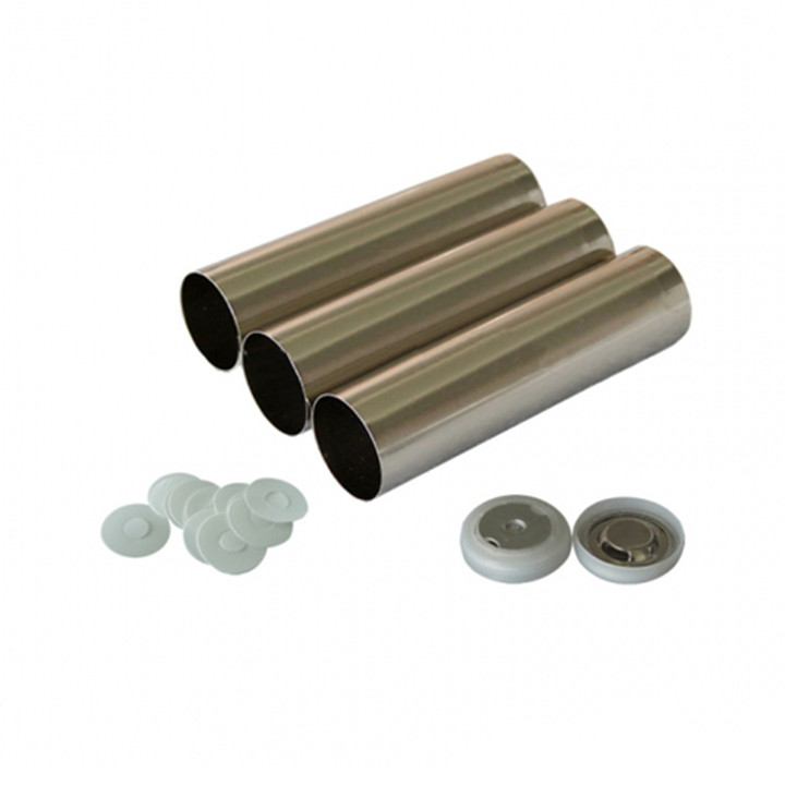 Estuche cilíndrico para batería 18650 con junta tórica para investigación de baterías