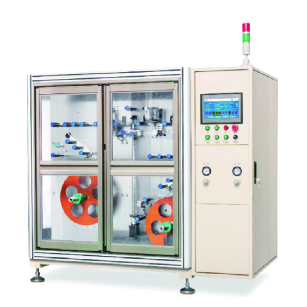 Máquina automática para la fabricación y raspado de pestañas para la línea de ensamblaje de supercondensadores