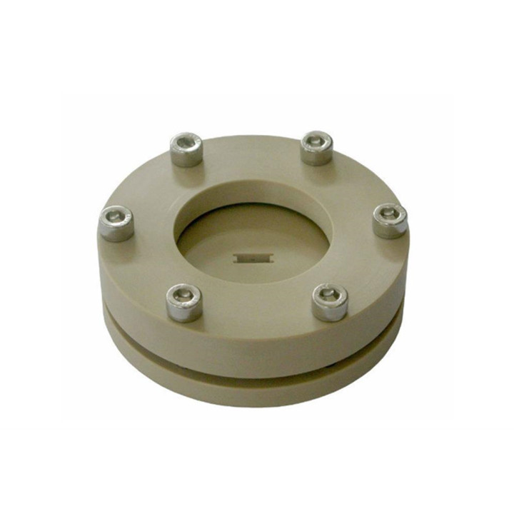 Celda dividida con ventana de cuarzo para análisis con microscopio óptico in situ