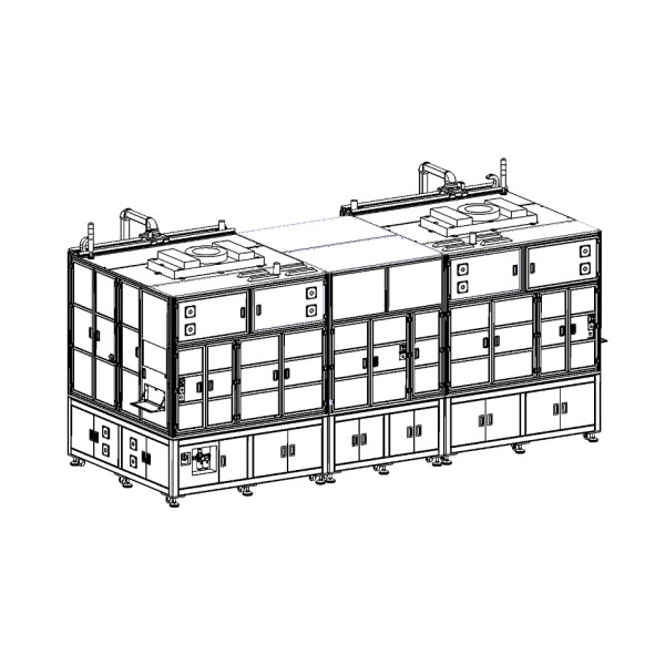 Apiladora en Z de doble estación totalmente automatizada para celdas prismáticas y de bolsa