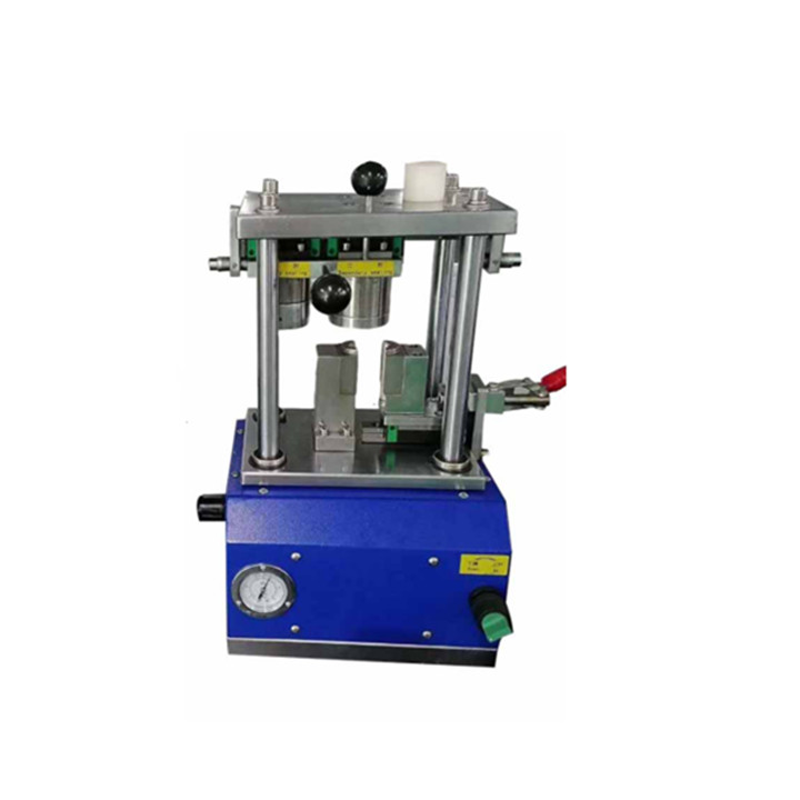 Crimpadora neumática manual de sellado 18650 para ensamblaje de celdas cilíndricas