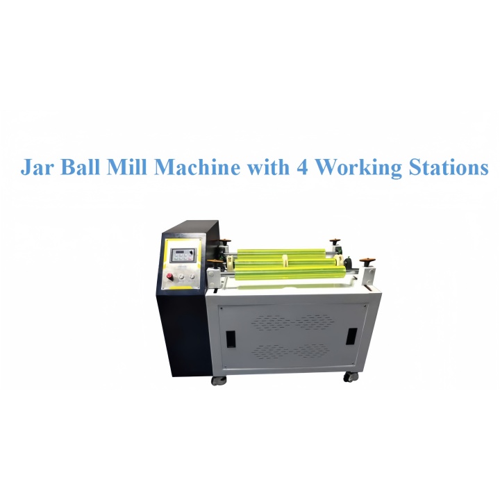 Molino de bolas de tarro con 4 estaciones de trabajo