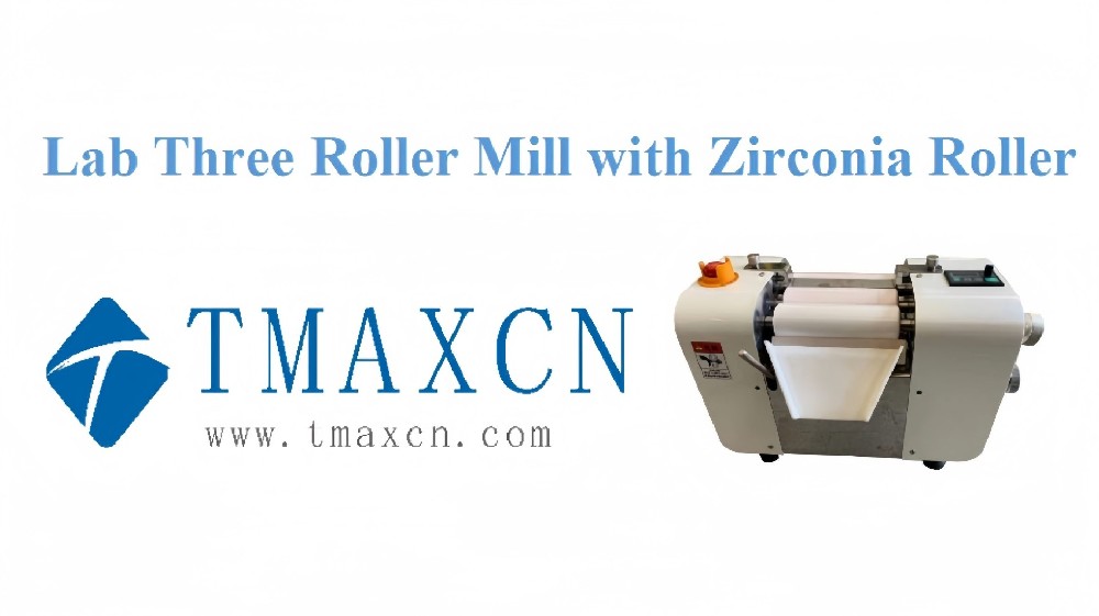 Molino de laboratorio de tres rodillos con rodillo de zirconio