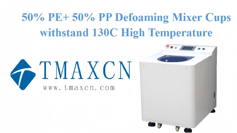 Vasos mezcladores antiespumantes de 50 % PE + 50 % PP que soportan altas temperaturas de 130 °C