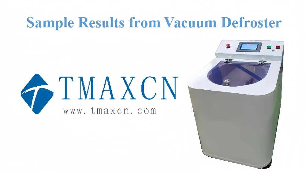 Resultados de muestra del descongelador al vacío