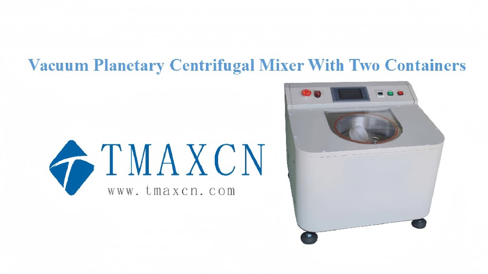 Mezclador centrífugo planetario al vacío con dos recipientes