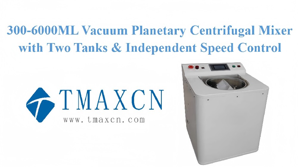 Mezclador centrífugo planetario al vacío de 300-6000 ml con dos tanques y control de velocidad independiente